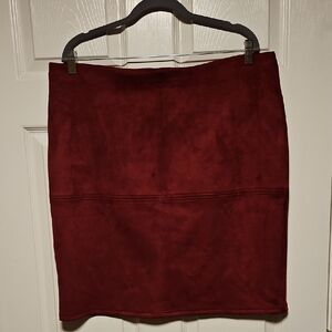Roz & Ali Faux Suede Skirt